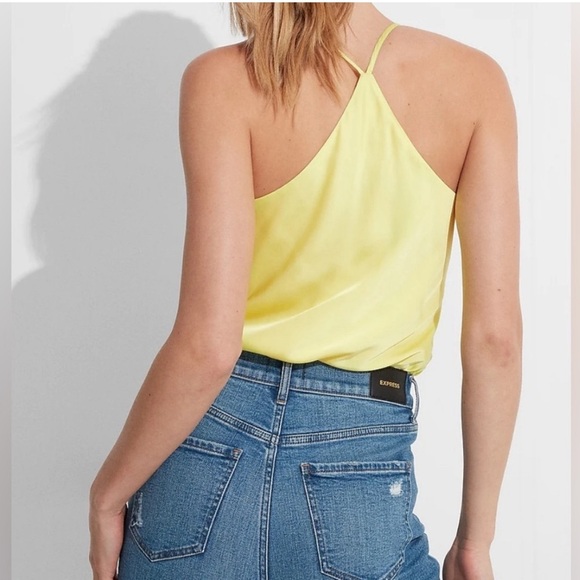 “EXPRESS Satin Cowl Neck Tank Bundle – Pink, Yellow, Black | Women’s Large - Picture 4 of 5